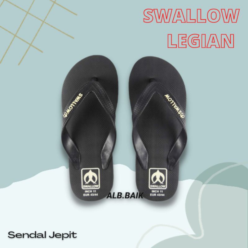 Sendal Jepit Swallow Legian / Sendal Jepit pira wanita / swallow polos
