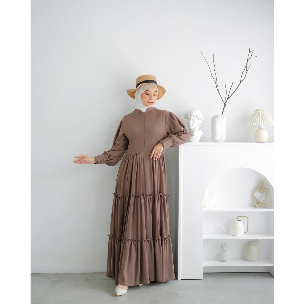 zayana dress wanita dewasa terbaru kekinian_hits milenial // harga promo bahan ceruty babydoll allsize nyaman digunakan (7)