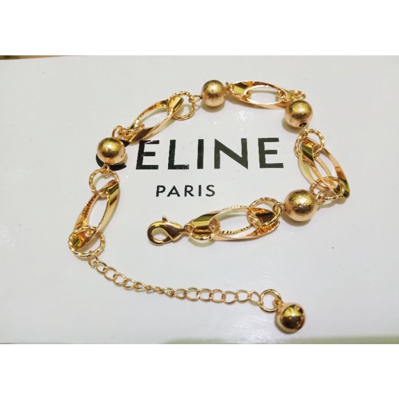 gelang tangan motif rante oval bola cantik