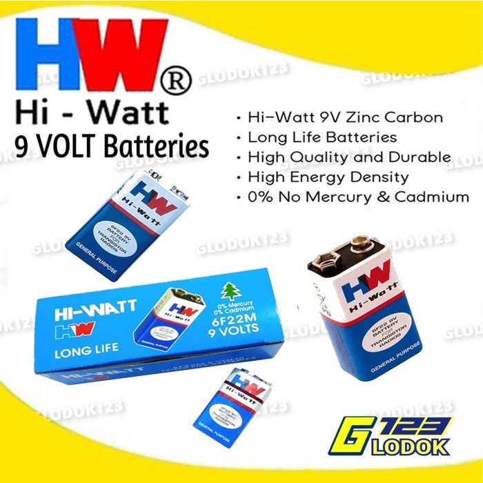 BATERAI KOTAK 9V CARBON HW ZINC PEAK POWER