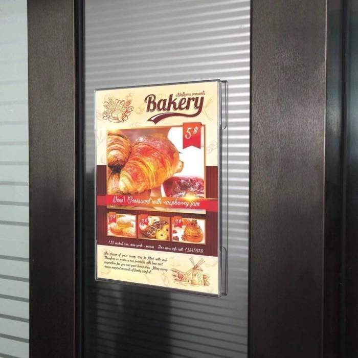 Acrylic Brochure A4 - Tempat Brosur Tempel Dinding Sign Holder Akrilik