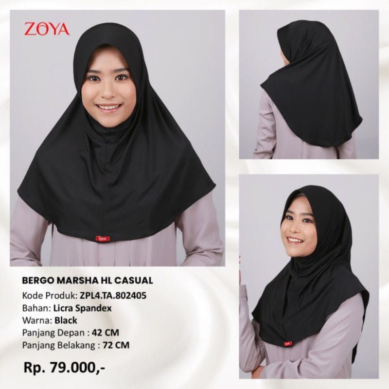 TERLARIS/Kerudung Bergo Zoya/Bergo Marsha HL Casual/Bergo/ZOYA/Delia Hijab-SOD