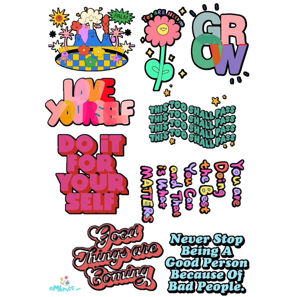 

Positive vibes sticker pink edition