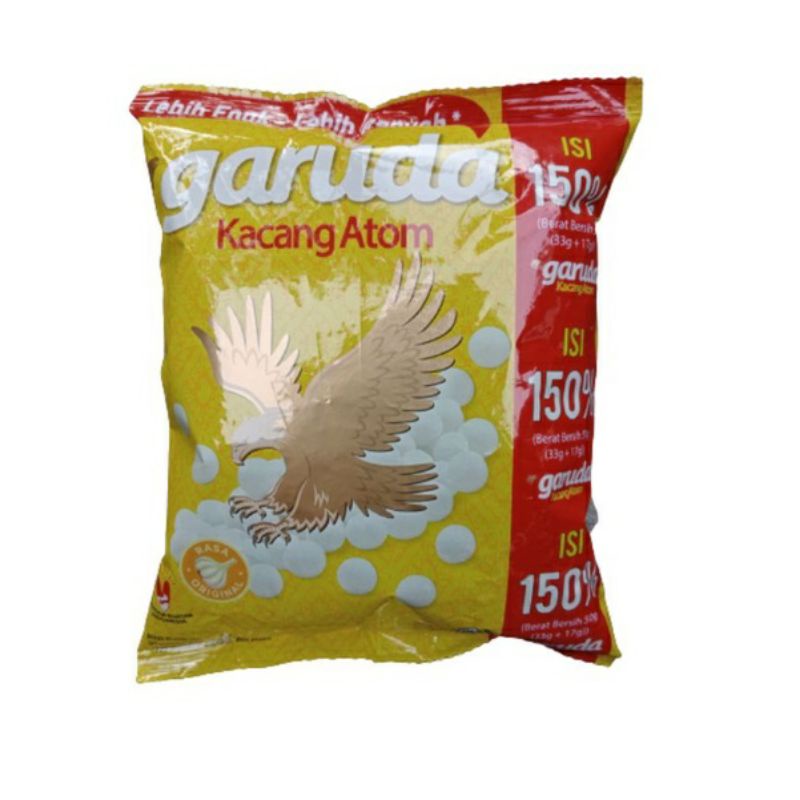 

Garuda Kacang Atom Original 33gr + BONUS 17gr Pilus Garuda 2000