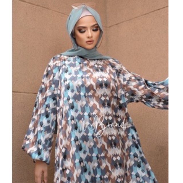 BALVAS STONE ABAYA JUMBO KAFTAN SUTRA SILK GAMIS JUBAH MAXI DRESS PAKAIAN WANITA MUSLIMAH