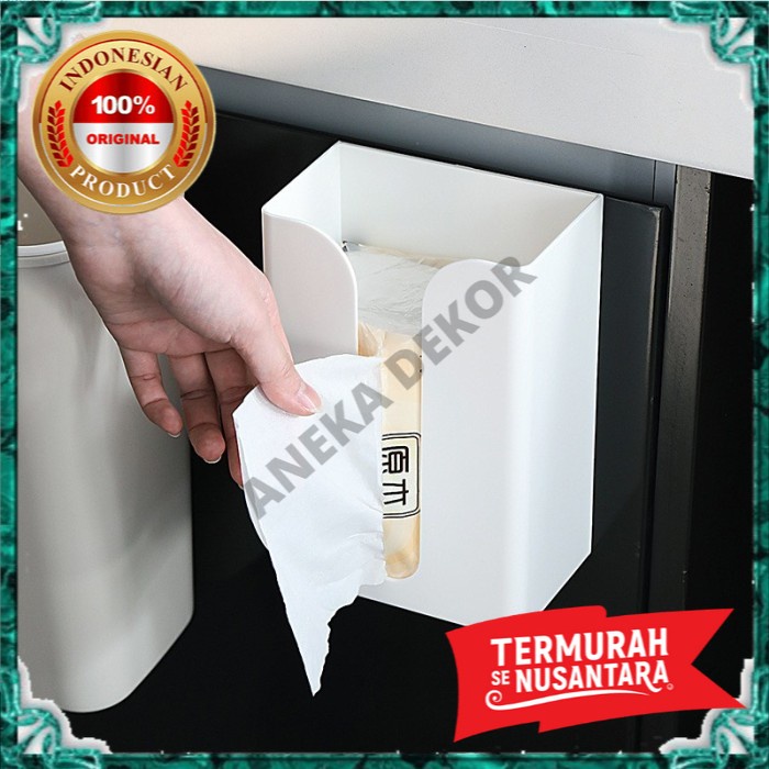 Tempat Penyimpanan Tissue Dapur Kamar Mandi Toilet Dinding Tembok Set Tisu Simpan Barang Gantung Gan