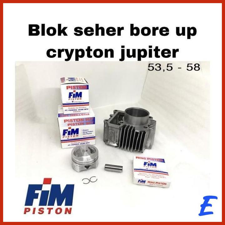 Block Blok Seher Racing bore up crypton jupiter ukuran 53 5 58