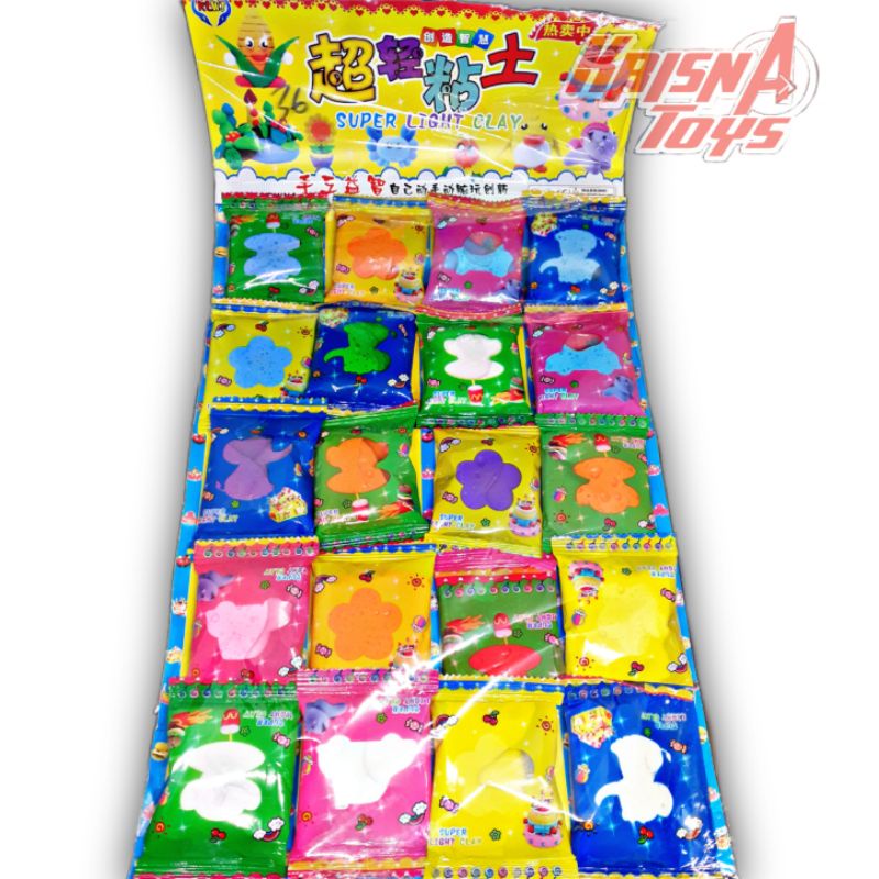 MAINAN ANAK MAGIC CLAY PLAYDOH/MALAM PLAYDOH isi 20pcs/Lembar