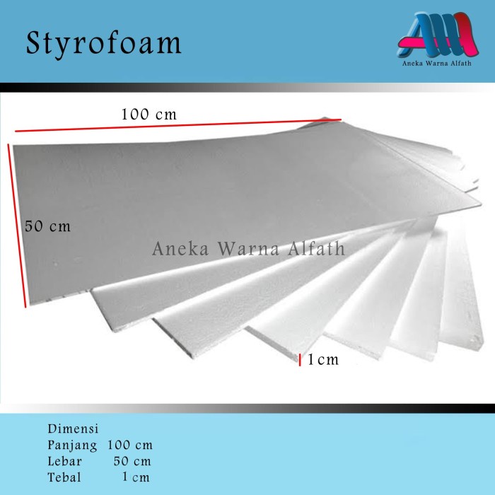 

Senikertas- Styrofoam Sterofoam Lembaran Uk. 100 X 50 X 1 Cm -Kertas-Seni.
