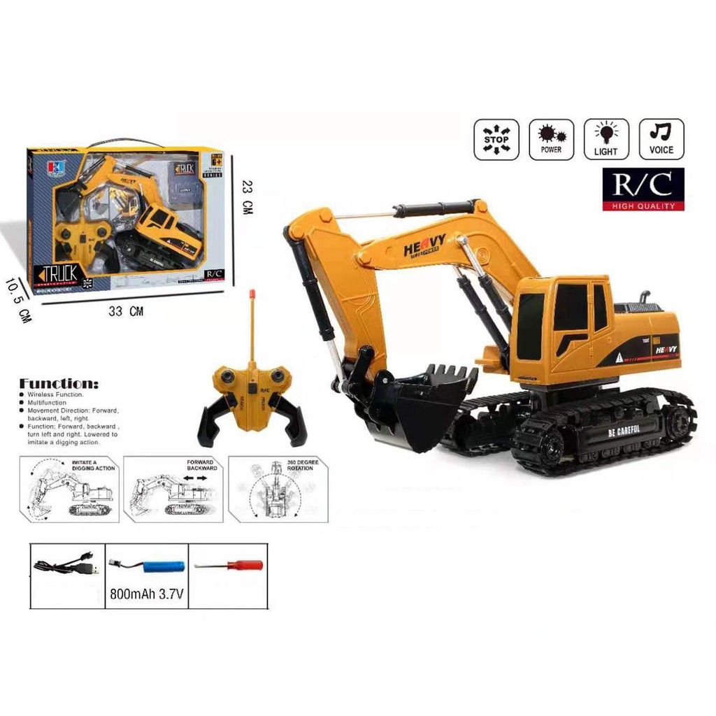 Mainan Remote Control Excavator Truk Eskapator