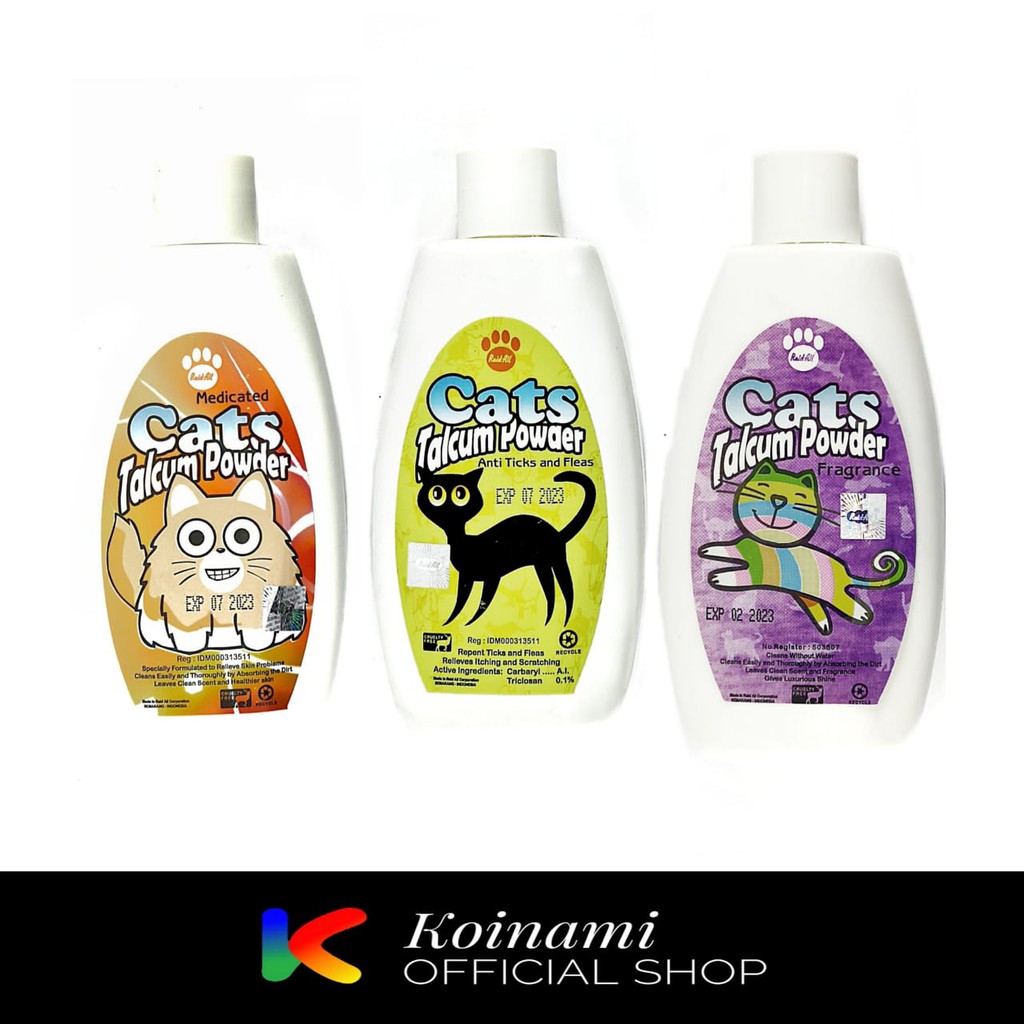 Bedak Kutu Kucing / Bedak Jamur Kucing / Bedak Wangi Kucing / Grooming / Raid All