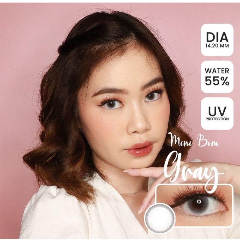 SOFTLENS MINI BOM GRAY GREY ABU NATURAL SOFT LOOK NORMAL MINUS s.d -10.00