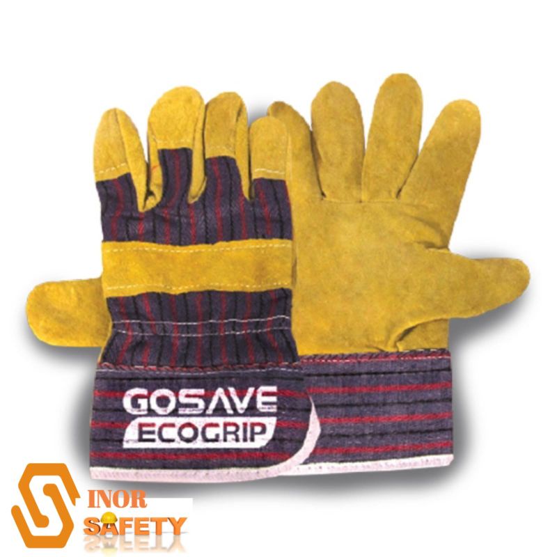 Sarung Tangan Kombinasi ECOGRIP GOSAVE Safety Kerja Las Kulit