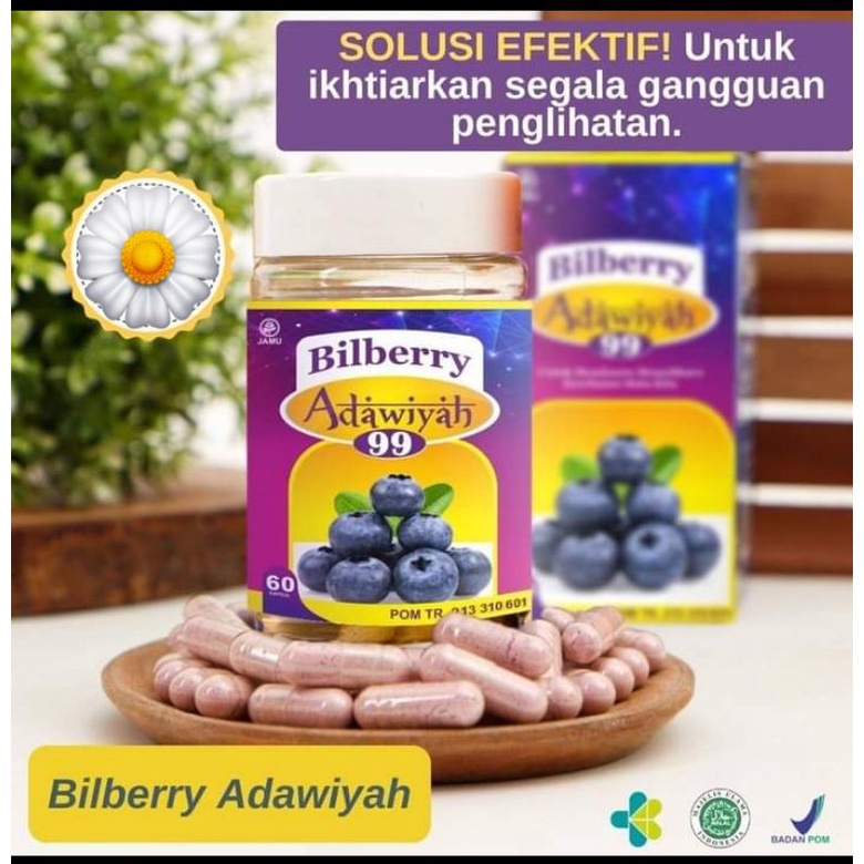 BILBERRY ADAWIYAH 99 ORI UNTUK MATA KATARAK BURAM KERING BERAIR DLL 60 KAPSUL