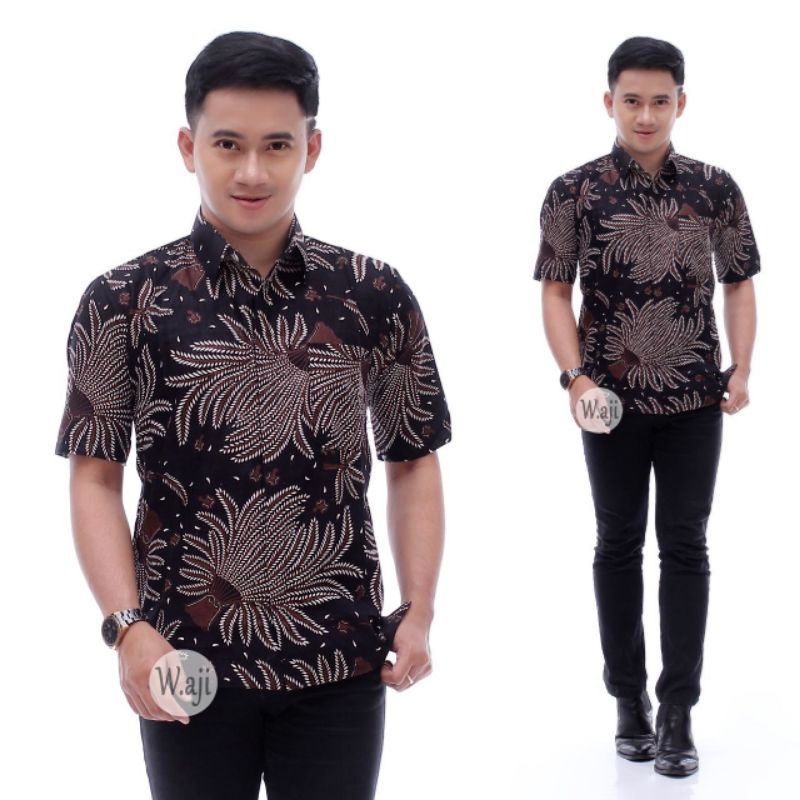 KEMEJA BATIK ANAK  BAPAK LENGAN PENDEK Batik Couple Ayah Dan Anak Laki Laki Modern