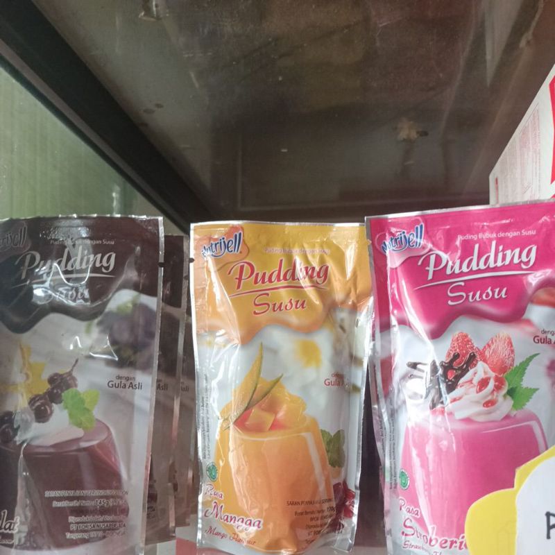 Nutrijell Pudding mangga/coklat/strawberry