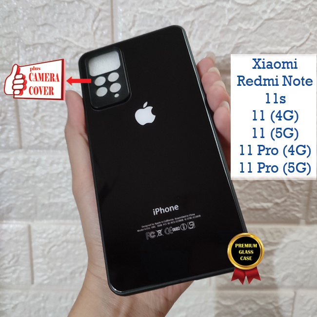 Xiaomi Redmi Note 11 (5G) - 11 Pro (4G/5G) #12G - Premium Hard Glass Case + Camera Cover - Soft Rubb