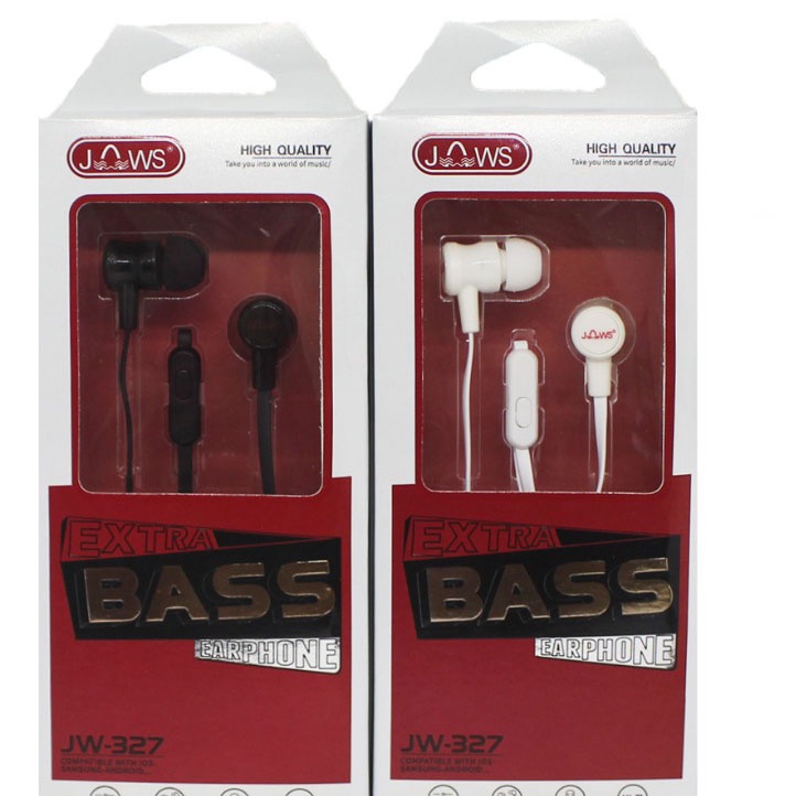 Handsfree Headset Earphone Super Mega Bass Jaws JW-327