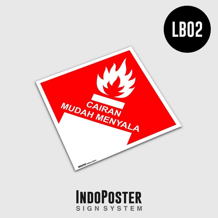 

Stiker Simbol Label K3 Limbah B3 Hazmat Cairan Mudah Menyala