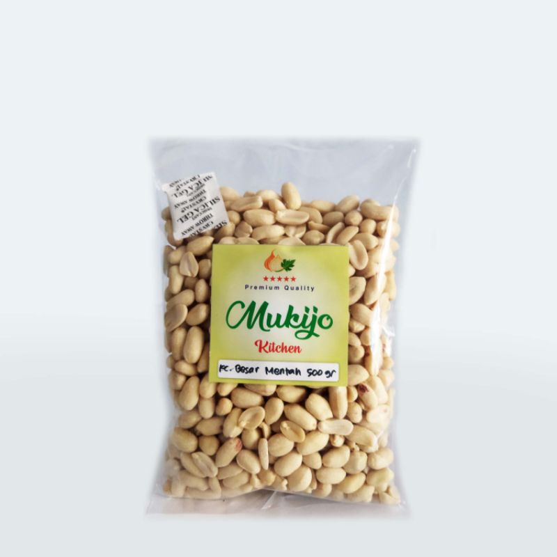 Kacang Tanah Kupas Mentah-Kualitas Super-Bisa Digoreng Pake Pasir Sangrai/Minyak- Kemasan 500gram