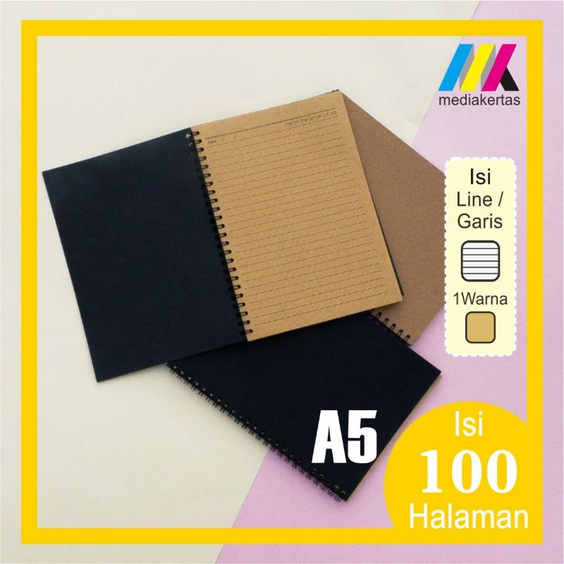 

NOTEBOOK A5/ JURNAL BOOK/ BROWN CRAFT /BUKU TULIS/LINE/GARIS / SKETCH BOOK / BUKU JURNAL AESTETHIC