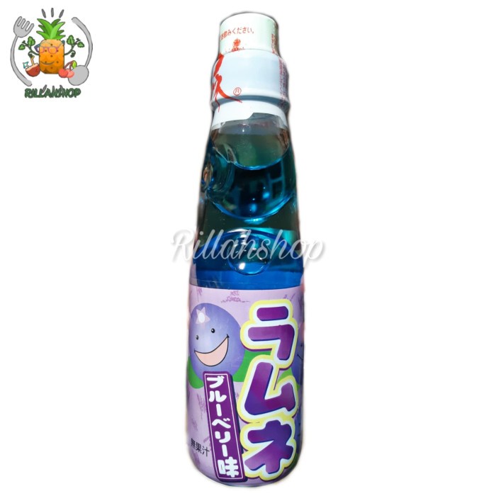 

Hatakosen Ramune Blueberry/Minuman Berkarbonat Rasa Blueberry 200Ml