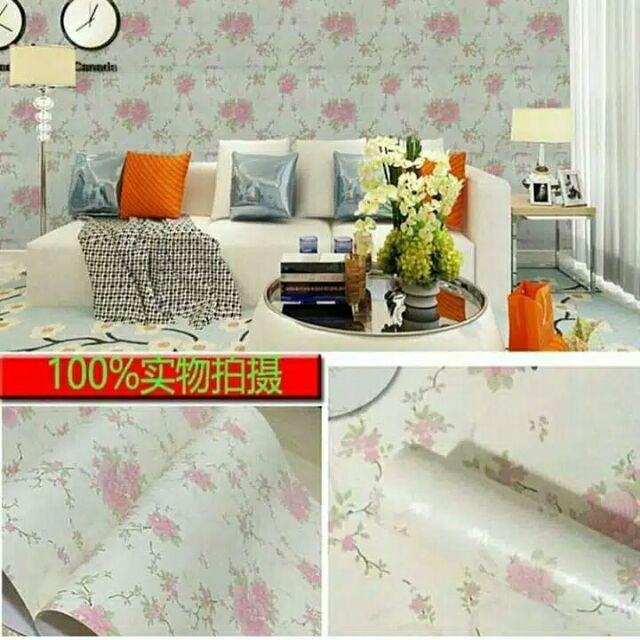 Batik Polos Rame Pinkk F4 - Wallpaper Dinding - Ukuran : 45cm X 10m - Jakarta Wallpaper