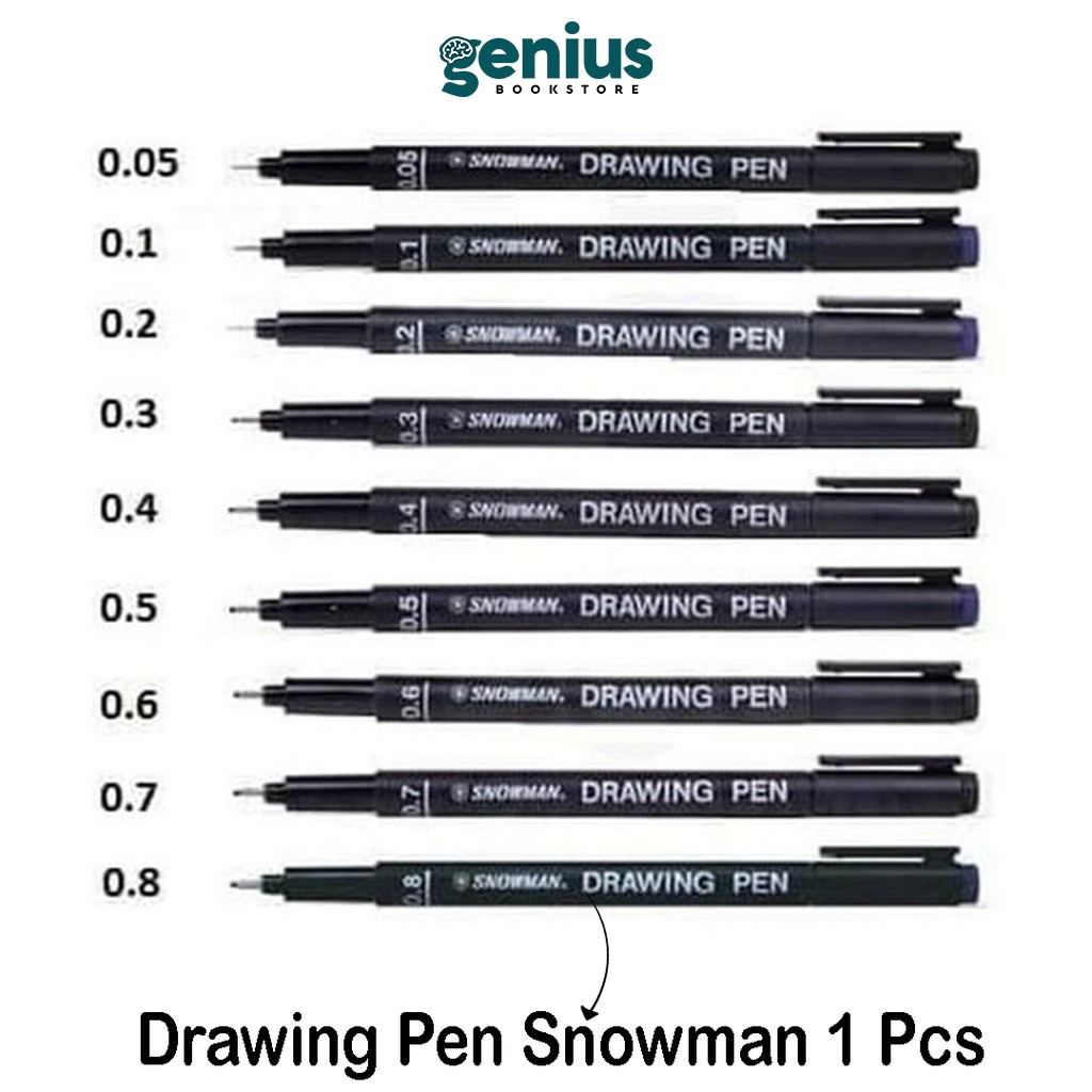 

Bolpoin Drawing pen Snowman Hitam Harga Satuan ATK
