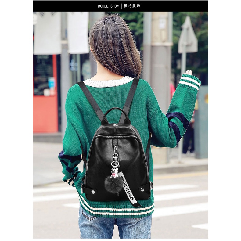 AND / COD / Tas Ransel Wanita Fashion Backpack Wanita Import Tas Punggung Perempuan Motif Polos Murah Tas Ransel Sekolah Cewek Murah T247