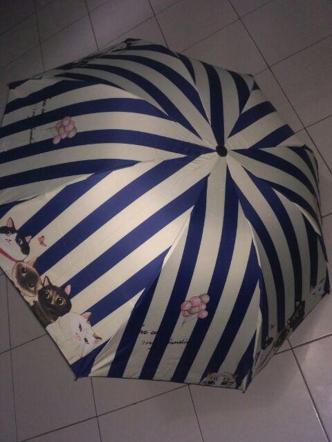 Payung Lipat 3 Mangkok Motif Kucing You Are My Sunshine