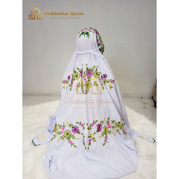 Mukena lajuran / terusan santri minang bahan polino standart adem tidak tembus pandang