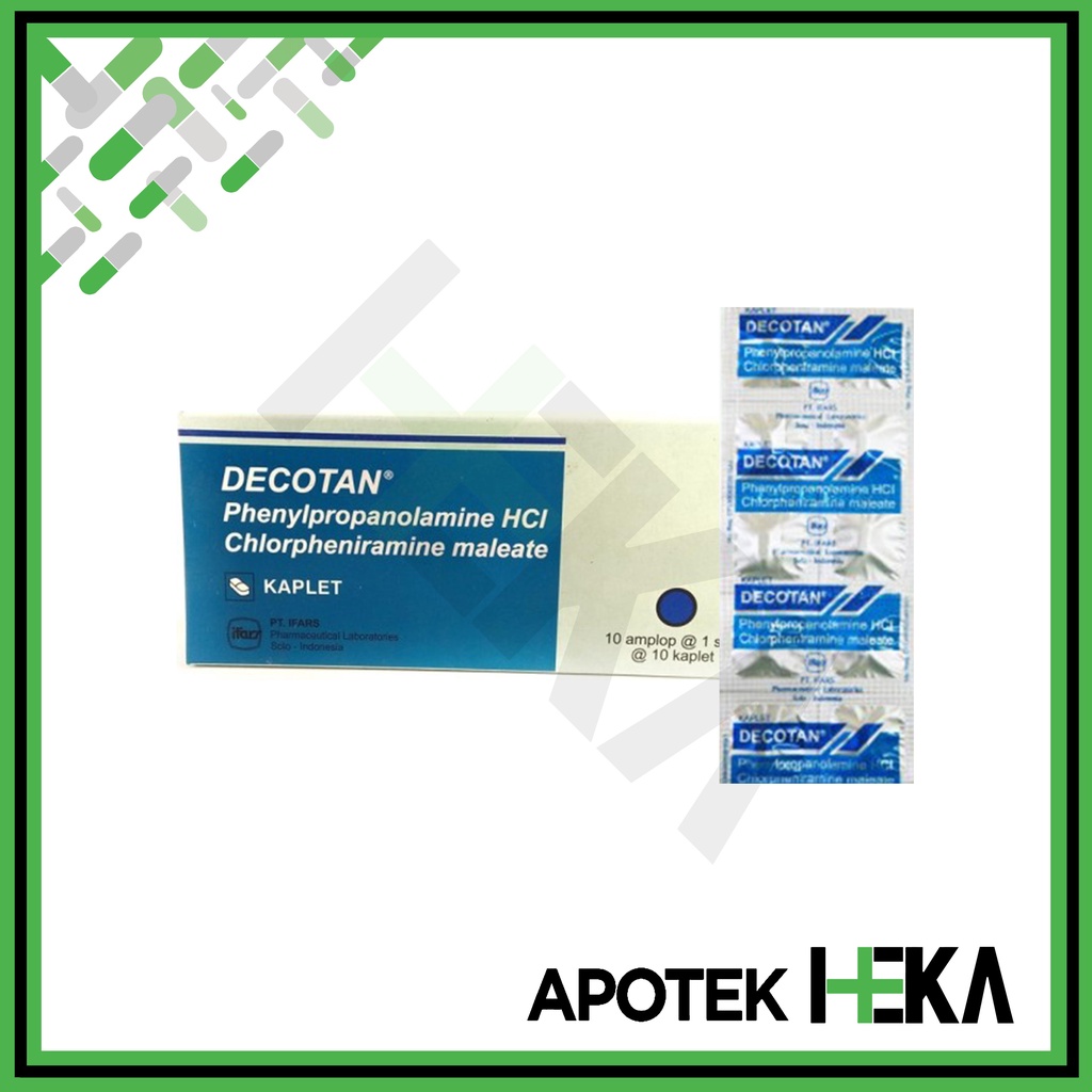 Decotan Kaplet Box isi 10x10 Tablet - Obat Flu dan Pilek (SEMARANG)