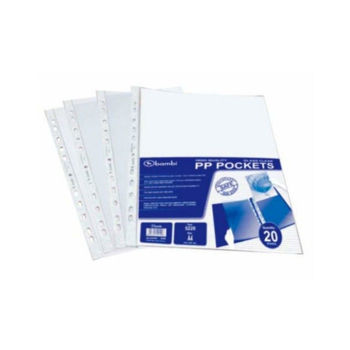 

PP POCKET DOCUMENT A4 BAMBI(isi 20 lembar)