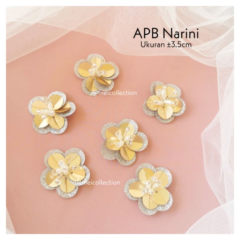 payet bunga 3d / payet bunga organza / payet 3d / payet rangkai APB Narini