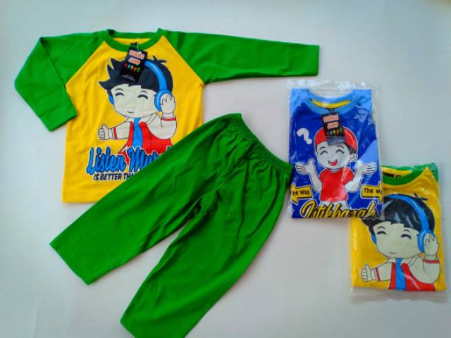 [READY JATENG] SETELAN ANAK KARAKTER ISLAMI / BAJU ANAK KARAKTER ISLAMI