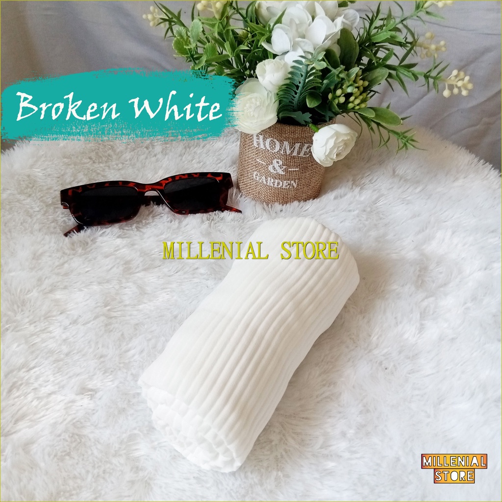 HIJAB PASHMINA CERUTY PLISKET FULL LIDI TANPA GARIS TENGAH PLEATED SHAWL 180x75 Cm-BW