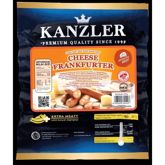 Kanzler Cheese Frankfuter 360gr