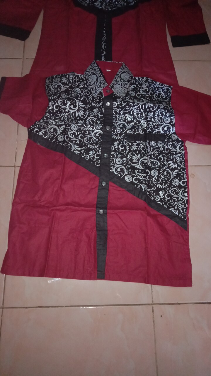 Maura/couple Kombinasi/sania Ruffle Batik Couple Pesta S.m.l.xl.xxl