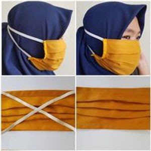 Masker Hijab/Masker Motor Masker Kain Polos Warna Tali Karet***