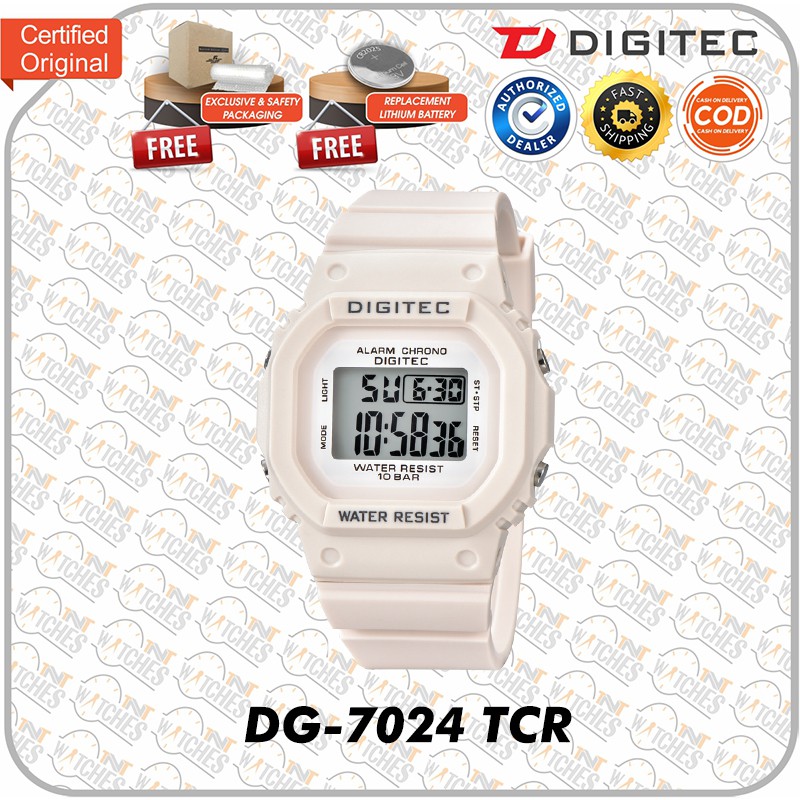 Jam Tangan DIGITEC DG-7024 / DG 7024 / DG7024 4088  Watch ORIGINAL-Cream - TCR