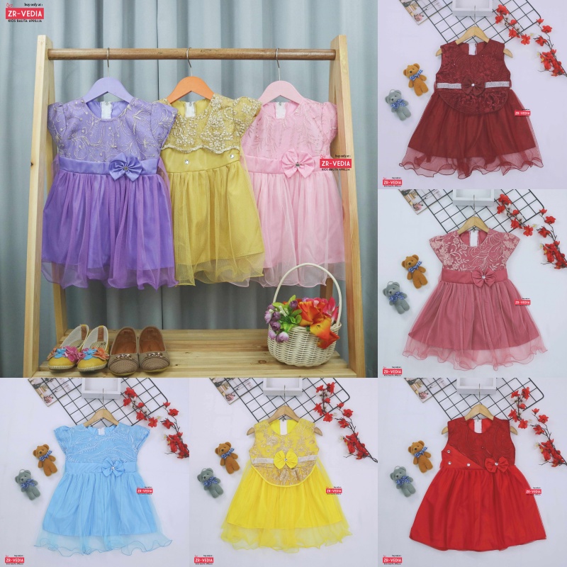 Gaun Bella Uk 2-3 tahun / Dress Balita Perempuan Branded Import Baju Anak Cewek Gaun Pesta Murah