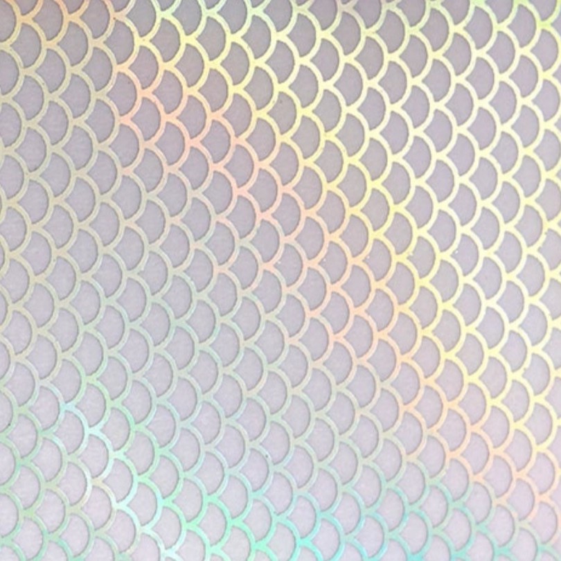 Stiker Hologram Sticker Hologram Sisik Ikan Untuk Umpan Pancing SPON SPOON S SPUN LURE SILVER