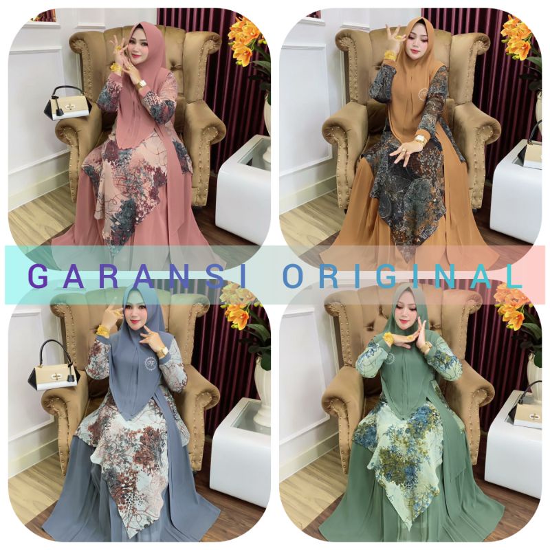 AURORA SET SYARI BY IRNA GALLERY || GAMIS SYARI DRESS SYARI ORI BUSUI TERBARU