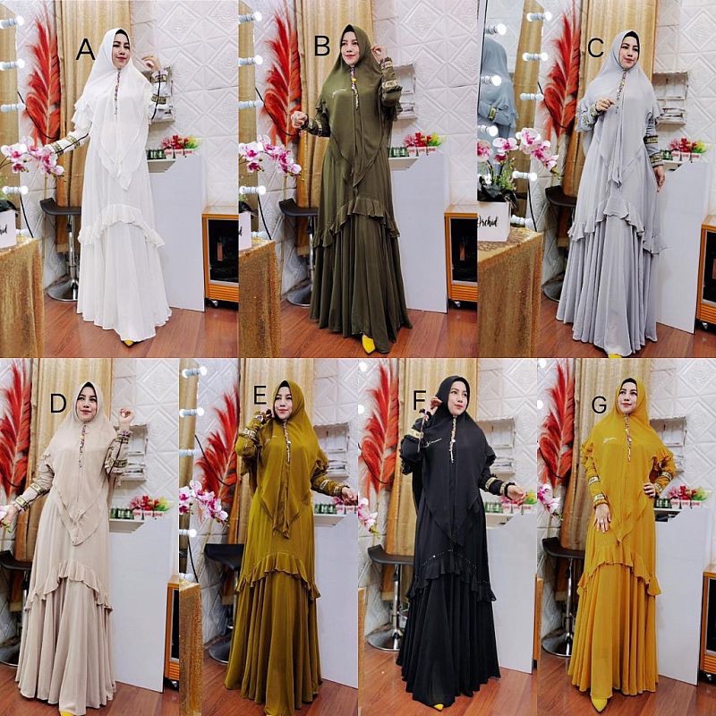 Atasan Zolaqu Original / DRESS BELGIN BY YODIZEN (PO 4 MEI) / set syar’i belgin by yodizein