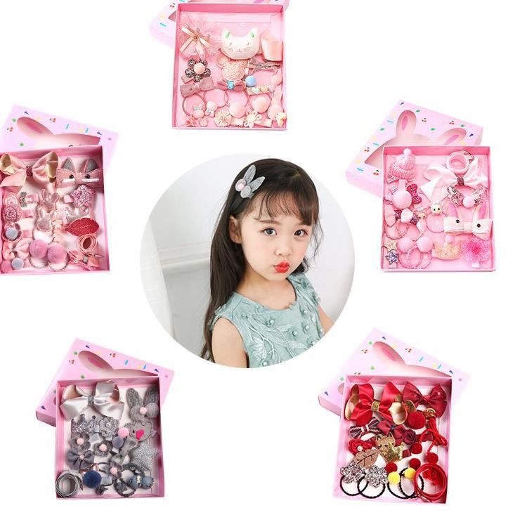 ✣ LV8 Wig 18Pcs / Set Jepit Rambut Model Pita Elastis untuk Anak Perempuan ☑Promo