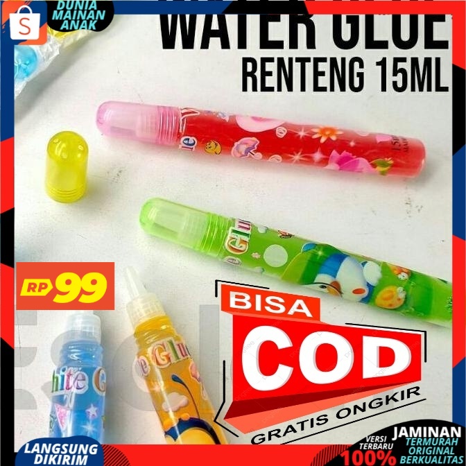 ( PROMO 99 ) lem Kertas glue renteng cair 15 ml lem kertas water glue  perekat