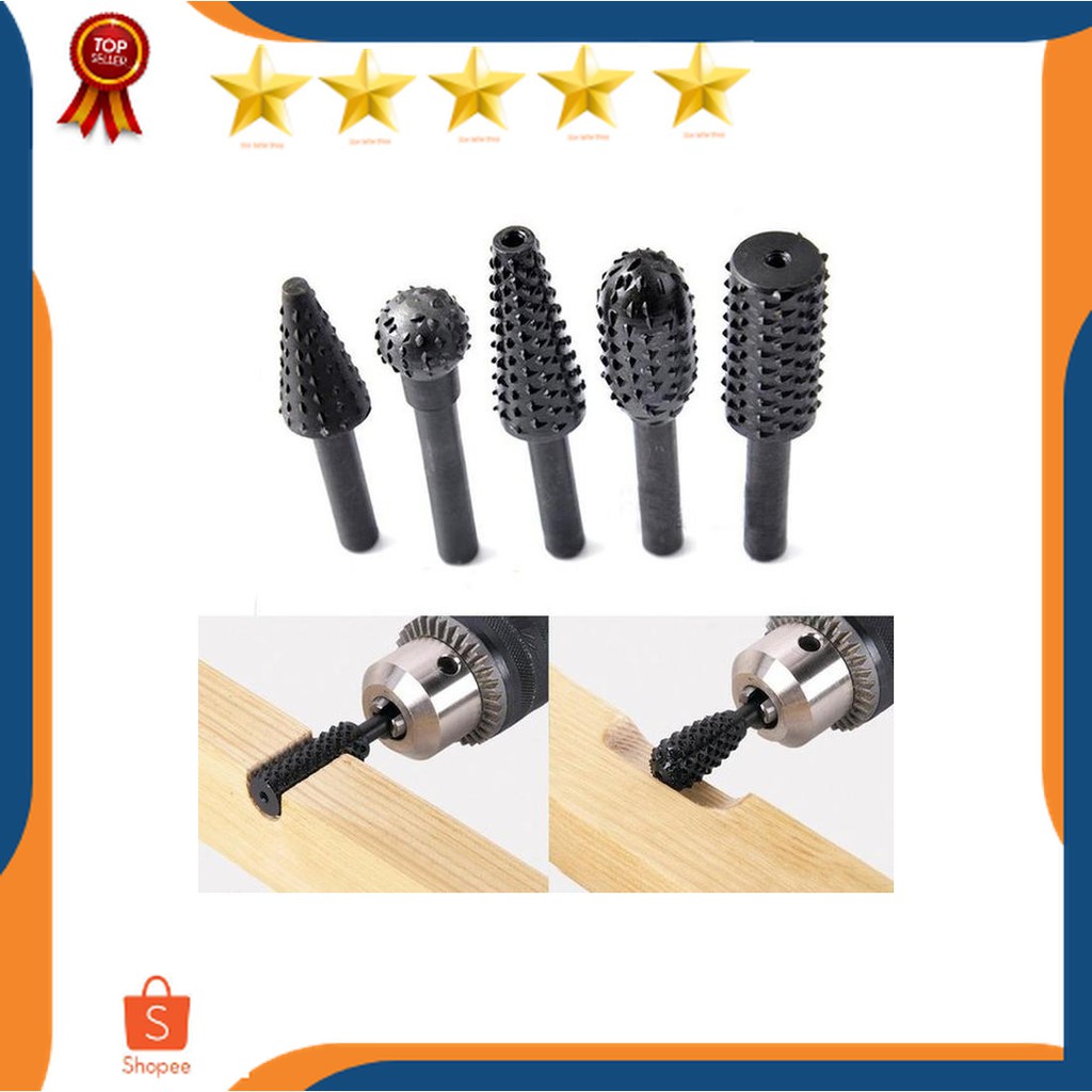 Terlaris 5pc Mata bor gerinda kikir ukir kayu rasp set woodworking DIY