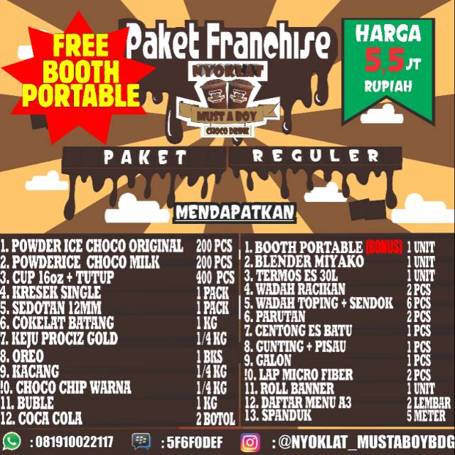 

PAKET REGULER 5,5 BONUS BOOTH PORTABLE
