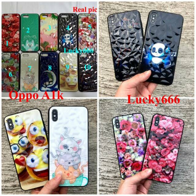 Soft jelly case 3d karakter oppo a1k silikon 5d happyeloralia oppo a1k