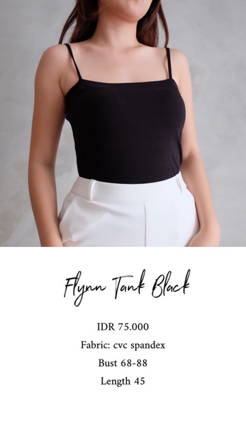 Flynn tank top atasan wanita